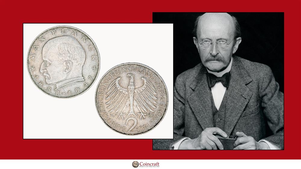 2 Deutschmark coin Commemorative Dedicated to Max Planck